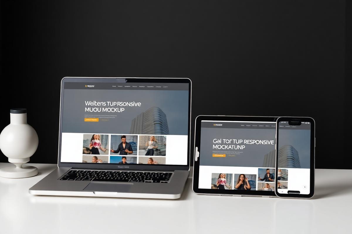 Professional website displayed on laptop, tablet and mobile showing responsive design by Safe Web Hub